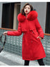 Winter Parka 2024 New Women Jacket Clothes Long Coat Wool Liner Hooded Jacket Fur Collar Thick Warm Snow Wear Fashion Parka